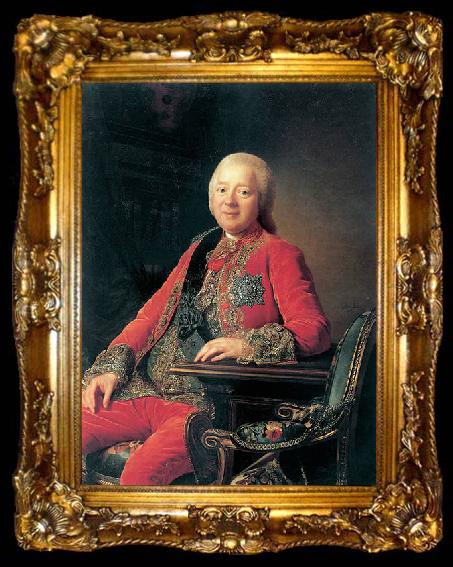 framed  Alexander Roslin Portrait of Count N.I Panin, ta009-2